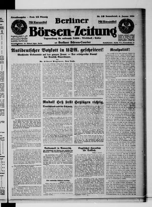 Berliner Börsen-Zeitung vom 06.01.1934