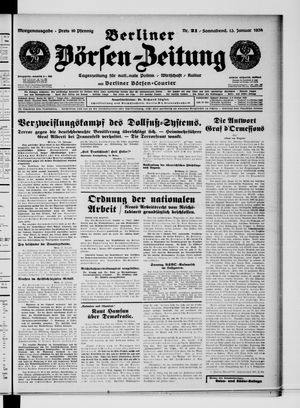 Berliner Börsen-Zeitung vom 13.01.1934