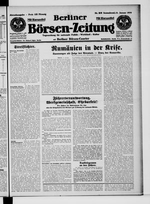 Berliner Börsen-Zeitung vom 13.01.1934
