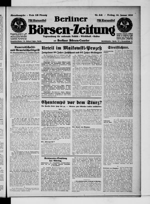 Berliner Börsen-Zeitung on Jan 26, 1934