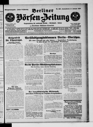 Berliner Börsen-Zeitung on Jan 27, 1934