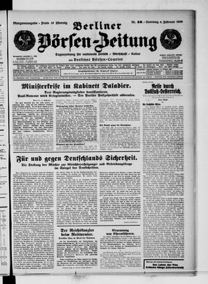 Berliner Börsen-Zeitung vom 04.02.1934