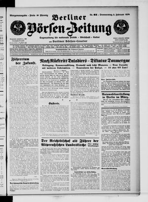 Berliner Börsen-Zeitung vom 08.02.1934