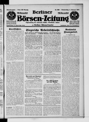 Berliner Börsen-Zeitung vom 08.02.1934