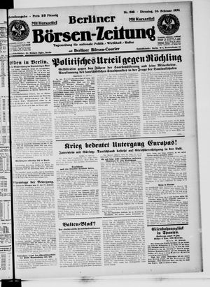 Berliner Börsen-Zeitung vom 20.02.1934