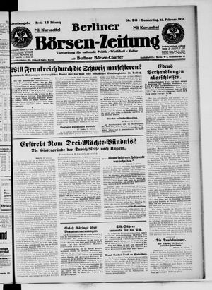 Berliner Börsen-Zeitung vom 22.02.1934