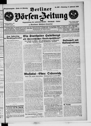 Berliner Börsen-Zeitung vom 27.02.1934