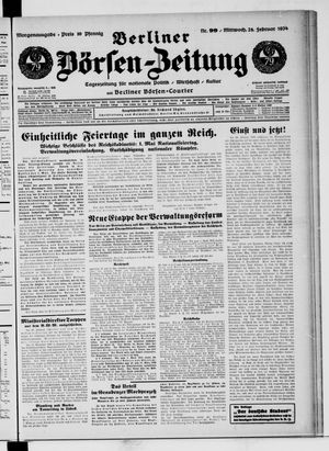 Berliner Börsen-Zeitung vom 28.02.1934
