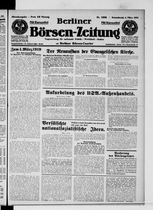 Berliner Börsen-Zeitung vom 03.03.1934