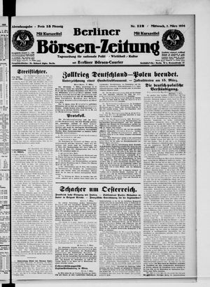 Berliner Börsen-Zeitung vom 07.03.1934