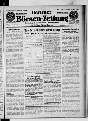 Berliner Börsen-Zeitung vom 09.03.1934