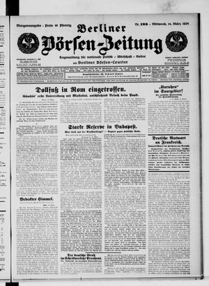Berliner Börsen-Zeitung vom 14.03.1934