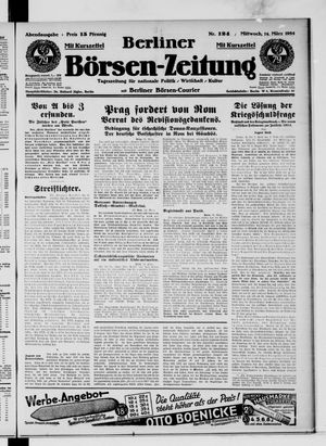 Berliner Börsen-Zeitung vom 14.03.1934