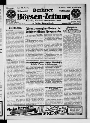 Berliner Börsen-Zeitung vom 13.04.1934