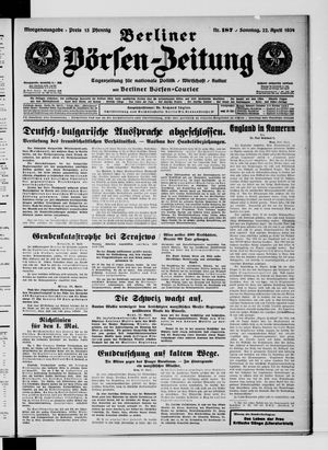 Berliner Börsen-Zeitung vom 22.04.1934
