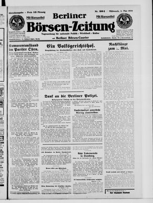 Berliner Börsen-Zeitung vom 02.05.1934