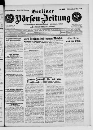 Berliner Börsen-Zeitung vom 09.05.1934