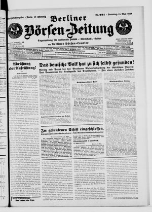 Berliner Börsen-Zeitung vom 13.05.1934