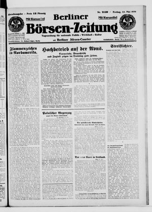 Berliner Börsen-Zeitung vom 25.05.1934