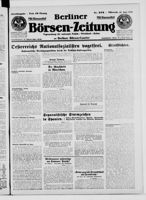 Berliner Börsen-Zeitung vom 13.06.1934