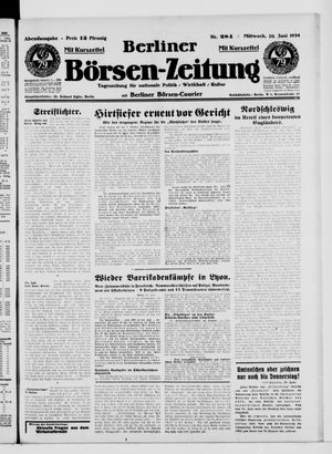 Berliner Börsen-Zeitung vom 20.06.1934