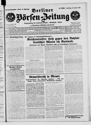 Berliner Börsen-Zeitung vom 29.06.1934