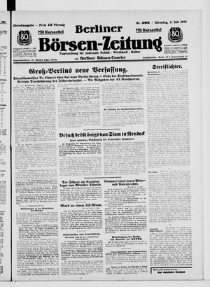 Berliner Börsen-Zeitung vom 03.07.1934