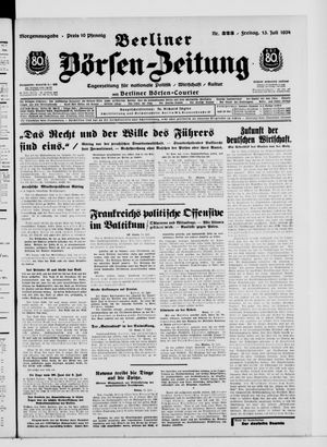 Berliner Börsen-Zeitung vom 13.07.1934