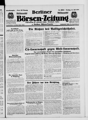 Berliner Börsen-Zeitung vom 13.07.1934