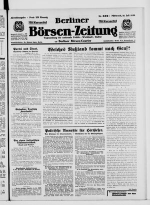 Berliner Börsen-Zeitung vom 18.07.1934