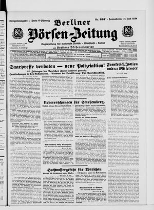 Berliner Börsen-Zeitung vom 21.07.1934