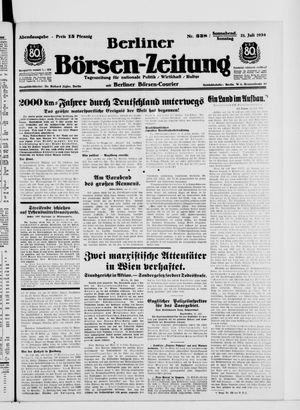 Berliner Börsen-Zeitung vom 21.07.1934