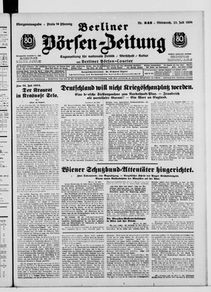 Berliner Börsen-Zeitung vom 25.07.1934