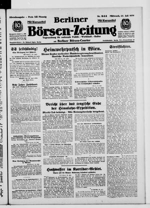 Berliner Börsen-Zeitung vom 25.07.1934