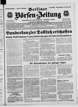 Berliner Börsen-Zeitung vom 26.07.1934