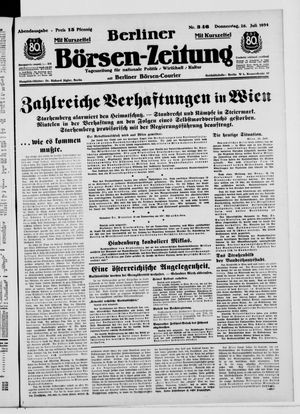 Berliner Börsen-Zeitung vom 26.07.1934