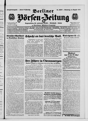 Berliner Börsen-Zeitung vom 14.08.1934
