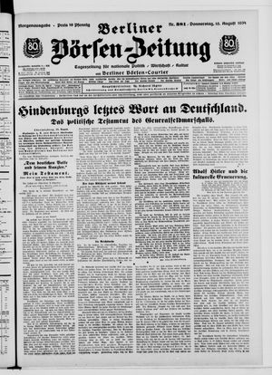 Berliner Börsen-Zeitung vom 16.08.1934