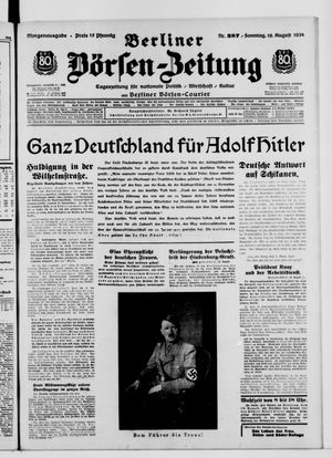 Berliner Börsen-Zeitung vom 19.08.1934