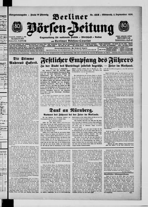 Berliner Börsen-Zeitung vom 05.09.1934