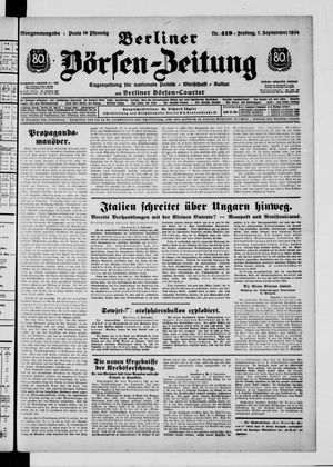 Berliner Börsen-Zeitung vom 07.09.1934