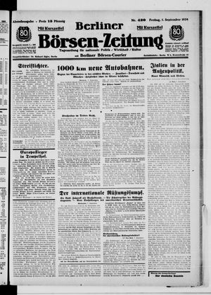 Berliner Börsen-Zeitung vom 07.09.1934