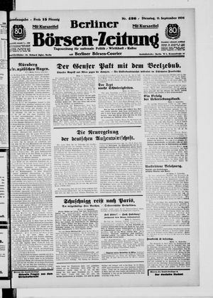 Berliner Börsen-Zeitung vom 11.09.1934