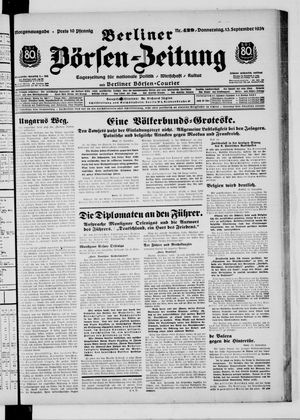 Berliner Börsen-Zeitung vom 13.09.1934