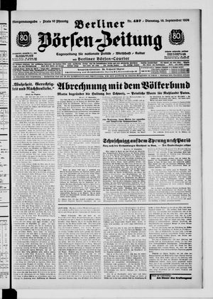Berliner Börsen-Zeitung vom 18.09.1934