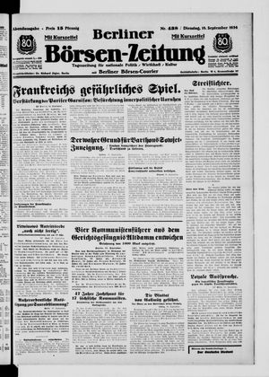 Berliner Börsen-Zeitung vom 18.09.1934