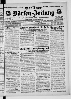 Berliner Börsen-Zeitung vom 03.10.1934