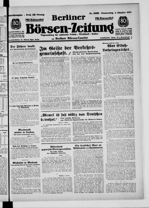 Berliner Börsen-Zeitung vom 04.10.1934