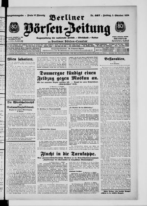 Berliner Börsen-Zeitung vom 05.10.1934