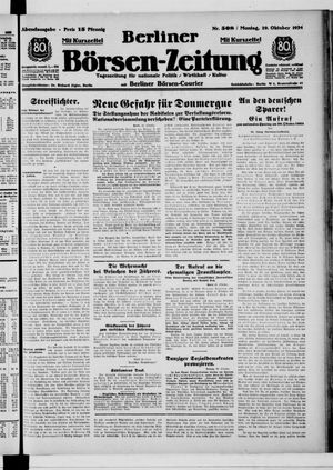 Berliner Börsen-Zeitung vom 29.10.1934